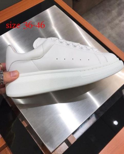 

2019 luxury fashion designer mens women shoes sneakers leather velvet black white red flat casual shoes platform trainers 5-11