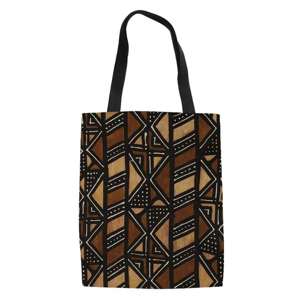 

thikin south african retro print women handbags eco foldable canvas tote bags reusable cotton linen grocery shopping bag custom