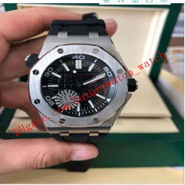 

jf 2 color watch 42mm diver 300m 15710 15710st.oo.a002ca.01 cal.3120 movement automatic black mens watch watches, Slivery;brown