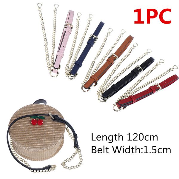 

1pcs shoulder crossbody bag strap fashion 120cm replacement purses chain bag strap leather handbags handle accessories, Black