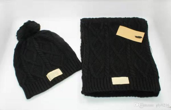 

2019 new men and women designer hat scarf set warm european high-end brand hat scarf fashion accessories, Blue;gray