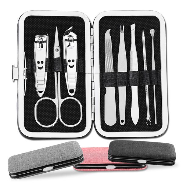 

haicar nail clippers 8pcs stainless steel nail clippers scissors suit set kits manicure stainless steel black scissors