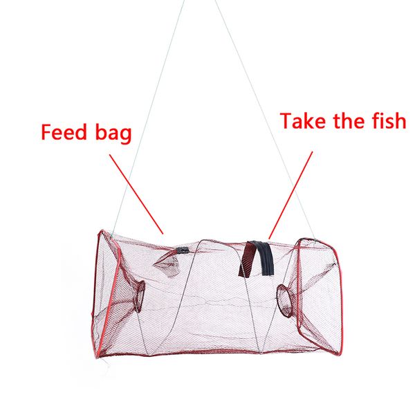 

folding fishing net crab fish crawdad shrimp minnow fishing bait trap cast dip net cage mesh trap casting network