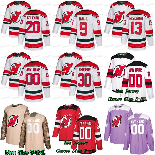 

30 Martin Brodeur New Jersey Devils Nico Hischier Cory Schneider Taylor Hall Brian Boyle Keith Kinkaid Kyle Palmieri Blake Coleman Jersey