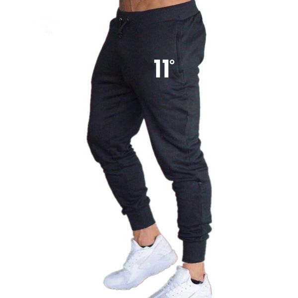 

2019 new fashion men gym workout bodybuilding clothing cotton casual sweatpants mens joggers pants skinny trousers cotton pants, Black