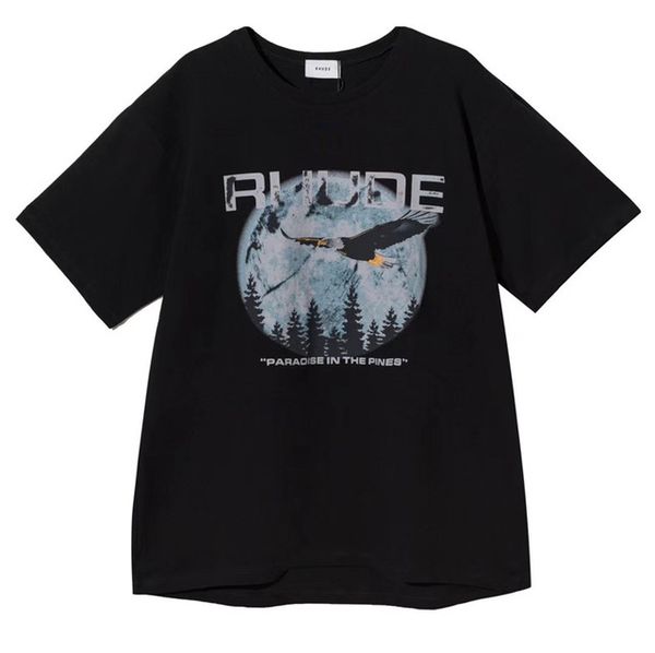 

19ss t-shirts men women 1r:1 rhude chicago limited eagle print t shirt summer style rhude tees, White;black