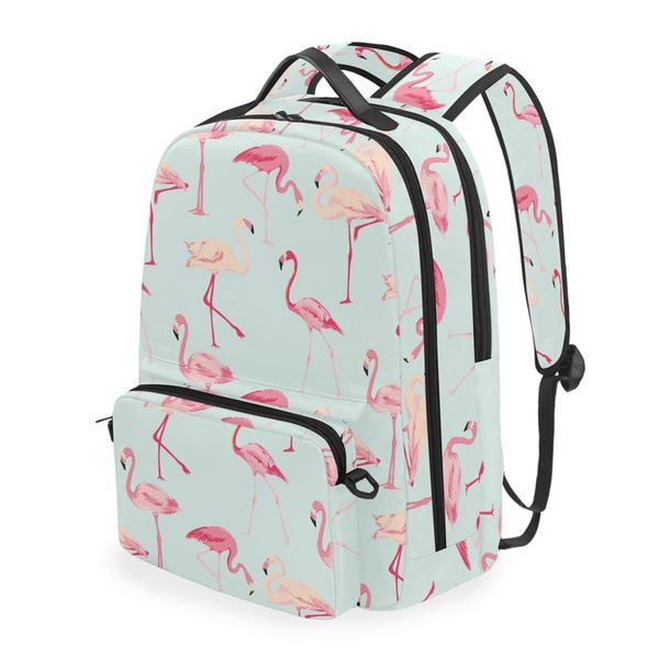 

alaza мешок школы женщины 2-в-1 многофункциональный рюкзак девушки flamingo печати съемные рюкзаки студент schoolbag отдыха мешок