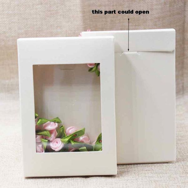 

10pcs paper rectangle wedding party candy muffin gift packaging box with window