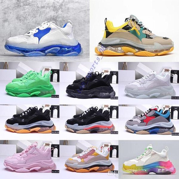

2020 fashion casual shoes platform 17fw triple-s dad for men's women black sports luxury designer triple s vintage shoe size eur 36-45