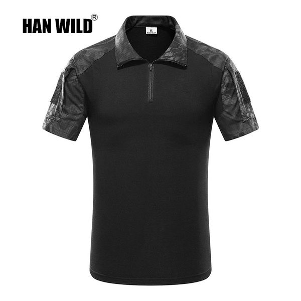 

han wild tactical camouflage men army combat polo shirt, rapid assault acu multicam mens' & tees, paintball polo, Gray;blue