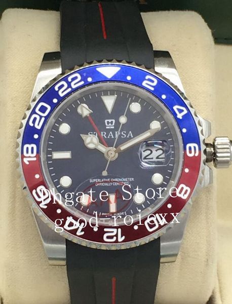 

men's mechanical 2813 watch men 116713 126711 116718 126715 116710 116719 126719 126710 126719 batman gmt ii pepsi color oysterflex wat, Slivery;brown