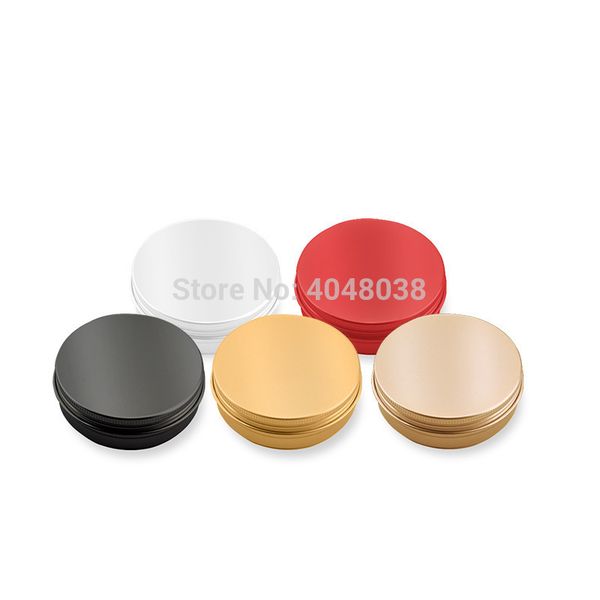 

packing bottles aluminum jar 100 ml aroma candle box tin cans with screw cap candy hair wax pomade refillable cosmetic container