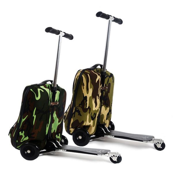 

популярный съемный спортивный скутер багажная тележка рюкзак spinner carry on rolling багаж мода путешествия посадочный чемодан