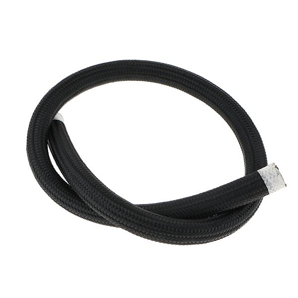 

1 meter black nylon cover braided oil fuel gas hose line tube cutter an12