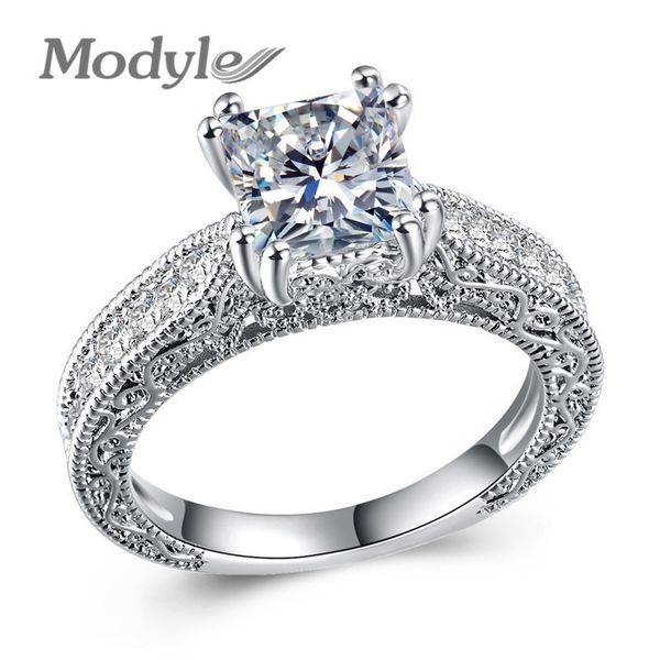 

modyle classic shine white zircon обручальные кольца для женщин ювелирные изделия серебряного цвета обручальные кольца женские anel bijoux g, Slivery;golden
