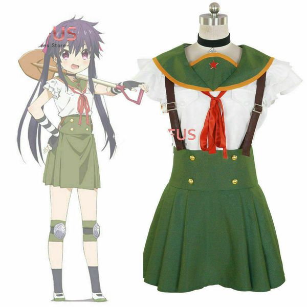 

гаккоу гураши! школа-live! kurumi ebisuzawa униформа платье косплей костюм, Black;red