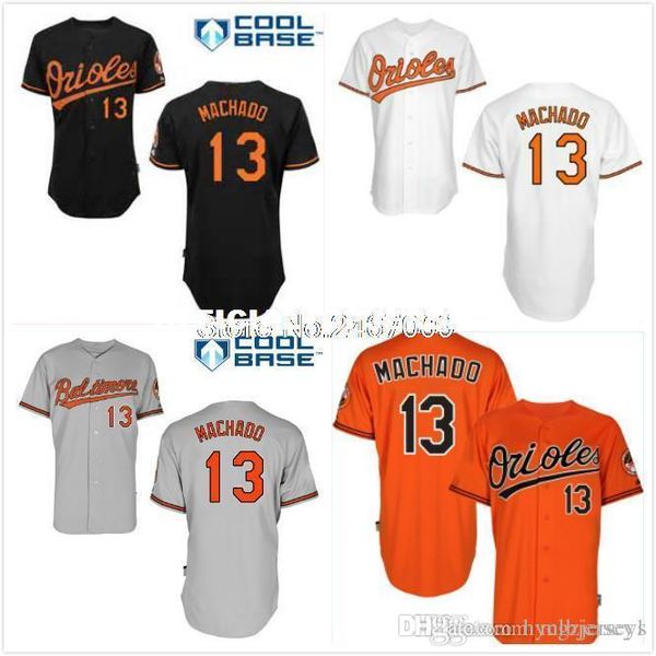 

13 manny machado jersey white orange gray black, Black;blue