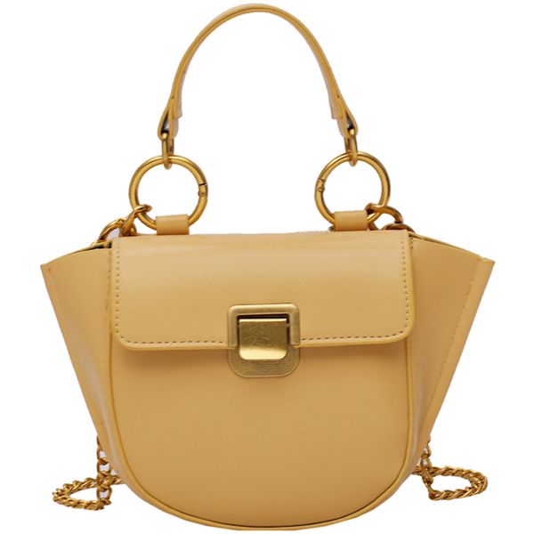 

elegant female small tote bag 2019 fashion new quality pu leather women's designer handbag chain lock shoulder messenger bags