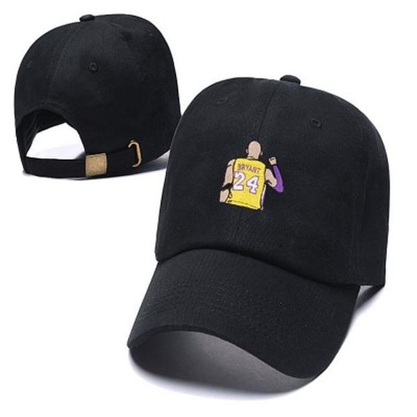 

2020 new fashion commemorative hat hip-hop hat no. 24 back view commemorative cap bending hat wholesale logfu, Black;white