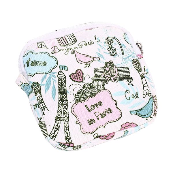 

women girl cute sanitary pad organizer holder napkin towel convenience bags cosmetic organizer makeup case