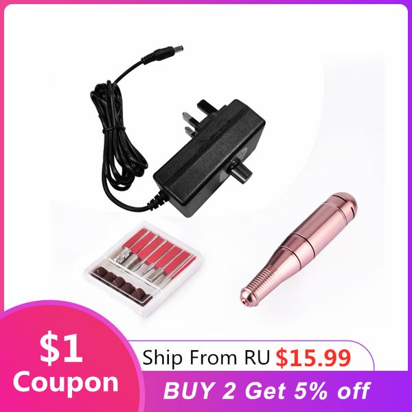 

26000rpm professional electric nail drill kit high speed pedicure nail art polish pen salon beauty grinding manicure equipment, Silver