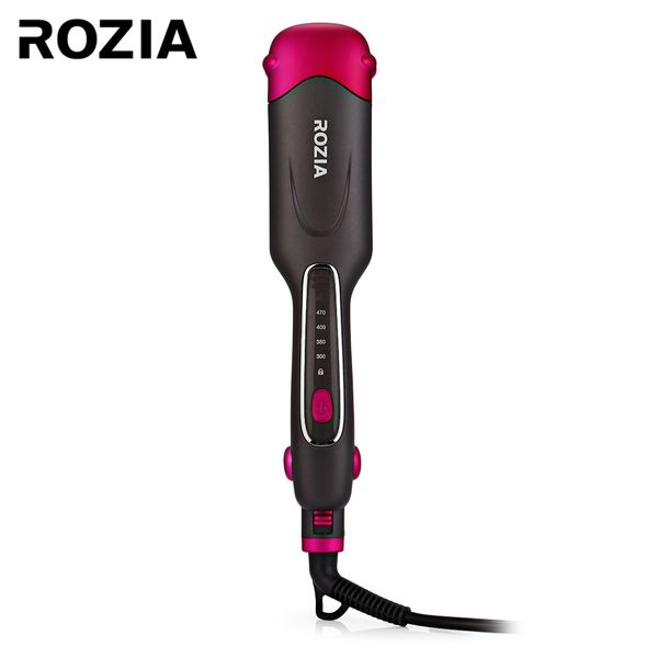 

rozia hr755 ceramic hair straightener with 2 size changeable corn plates, Brown