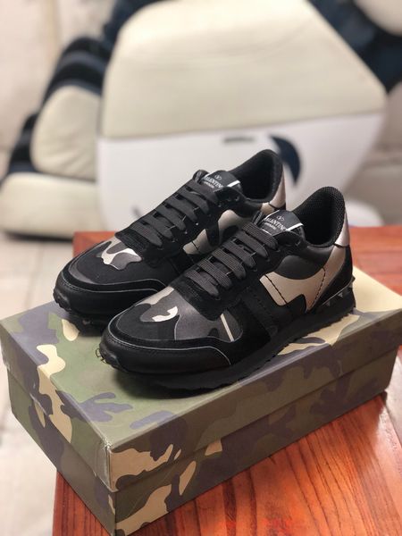 

mens desiger shoes studed sneaker vintage sneakers basketball sports casual shoes, speed shoes outdoor running trainer, Black