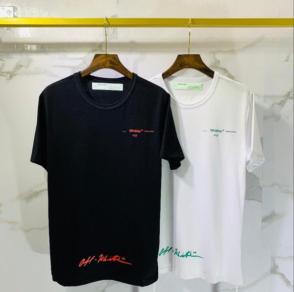 

new short-sleeved summer palm angle double yarn single-sided 230 g fabric men and women fashion lovers over size short-sleeved t-shirt582, White;black