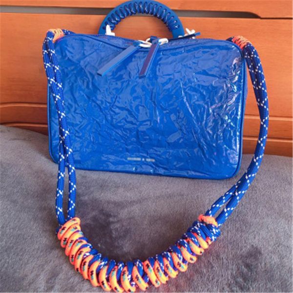 

handbags pleated leather bag for ladies casual colorful rope handbag with one shoulder slant across the women bags