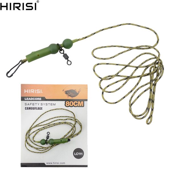 

4 x hirisi carp fishing leadcore camouflage braided line carp fishing line hair rigs safety lead clips quick change clip lc111
