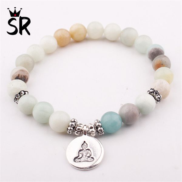 

sr buddha chakra natural stone bracelet amazon stone beads bracelets women men charms jewelry gift, Black