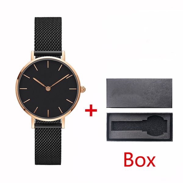 

2019 new brand ladies fashion 40mm and 36mm 32mm steel belt style rose gold men's watch with box beautiful gift montre femme relojes, Slivery;brown