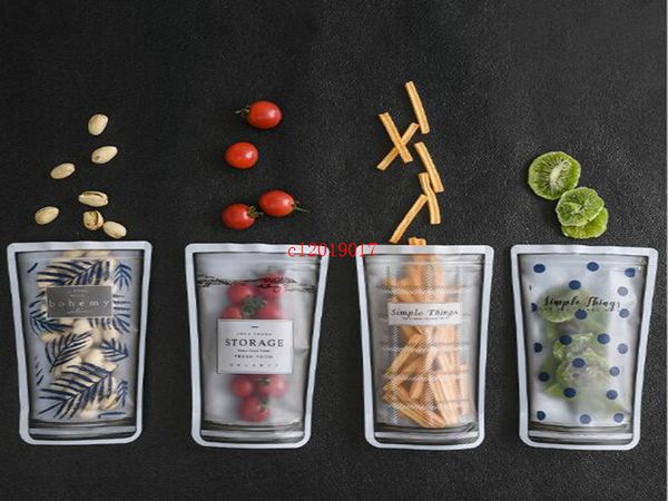 

new style storage bottle shape sealed self sealed bag baking packaging bag dried fruit biscuit storage and prese