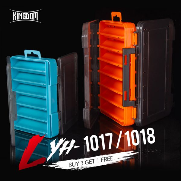 

kingdom fishing box 12 14 compartments fishing accessories lure hook boxes storage double sided high strength tackle box