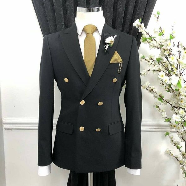

handsome groomsmen peak lapel groom tuxedos mens wedding dress man jacket blazer prom dinner 2 piece suit(jacket+pants+tie) 528, Black;gray