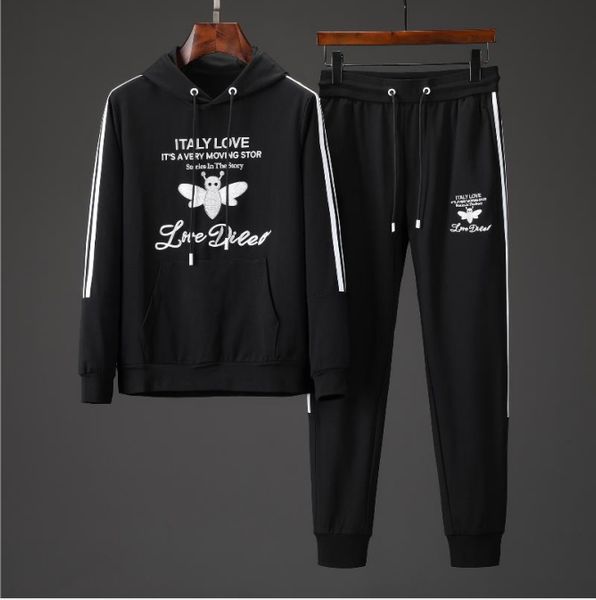 

мужские костюмы бренд с капюшоном брюки с принтом письмо спортивные костюмы одежда хип-хоп мужские брюки спортивный костюм мужские толстовки, Gray