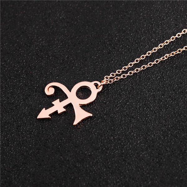 

little prince guitar memorial love symbol pendant necklace le petit prince rogers nelson artist music singer necklace for women, Silver