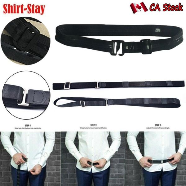 

3pcs shirt holder adjustable near shirt stay tuck it belt for women men work interview, Black;white