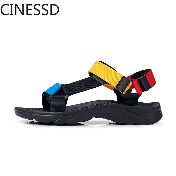 

sandals 2021 summer explosion large size ultra light beach shoes 39-46 men, Black