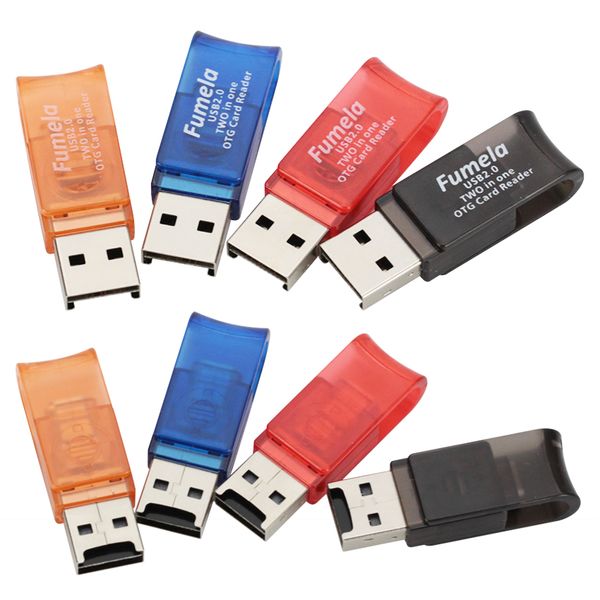 Enteral Portable Universal 2 в 1 USB OTG Card Reader Micro SD TF Memory Reader Adapter для ноутбука мобильного телефона