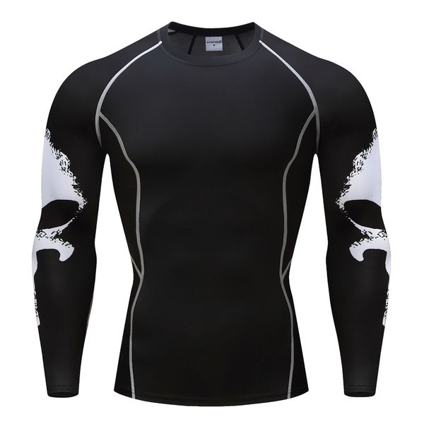 

punisher mma t shirts compression designer t shirt mens shirt, White;black