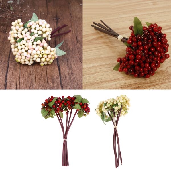 

2pcs decorative artificial blueberry fruit berry artificial flower silk flowers fruits for wedding home decoration