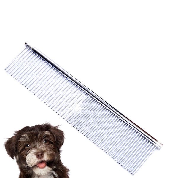 yq00936 Dog Dog Aço inoxidável Grooming ferramenta Pin Comb principal dobro Crude Belas escova de cabelo Ferramenta