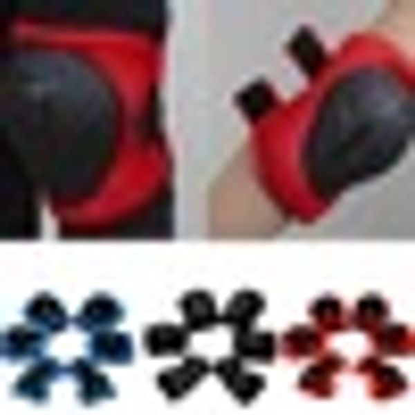 

6pcs skating knee pads scooter protective gear roller children outdoor sports, Black;gray
