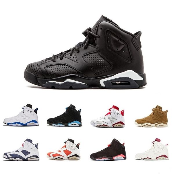 

6 men women basketball shoes 6s alternate carmine sport blue maroon black cat defining wheat white infrared sports bred unc sneakers