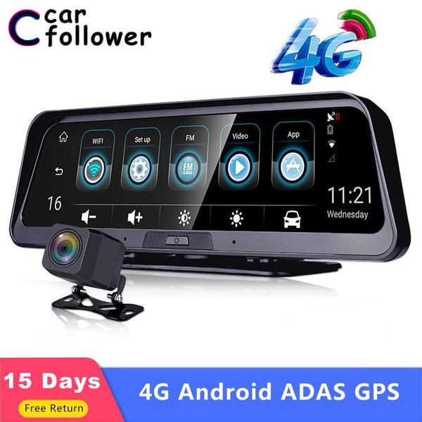 

car follower 4g adas car dvr camera wifi android gps navigation 1080p auto video recorder registrar dash cam parking monitor