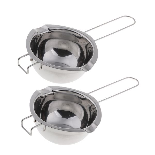 

2 packs stainless steel candle wax melting pot diy candle soap making tools supplies for diy wedding party scented candle