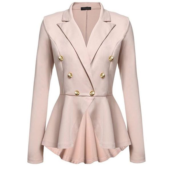

Womens Fashion Slim Jackets Ladies Office Jacket Female Solid Button Elegant Coats Spring Autumn OL Outfits