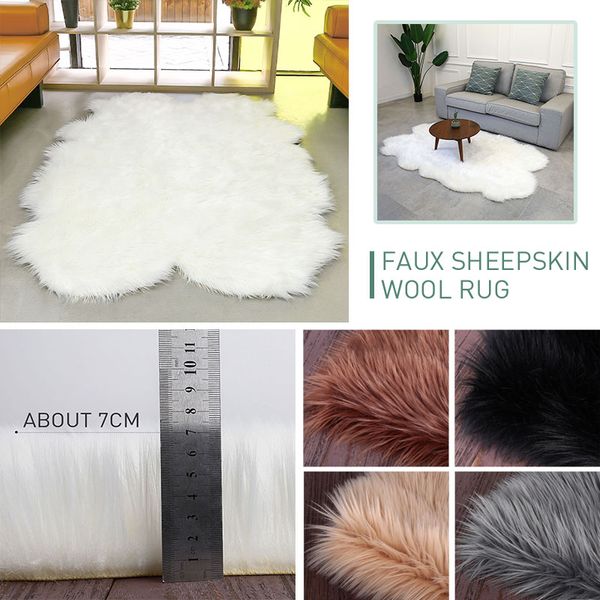 

carpet floor irregular shape home luxurious wool carpet fluffy rugs 180x110cm multicolored mat living room bedroom decoration