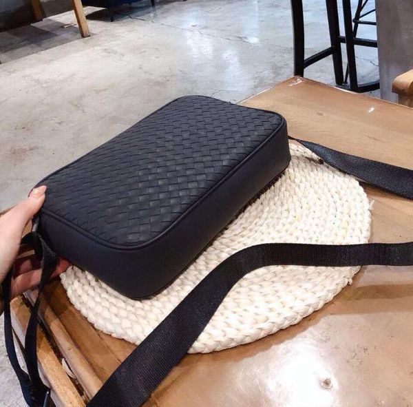 

designer man crossbody new fashion classic crochet shoulder bags brand woven crossbody business leather flap bag